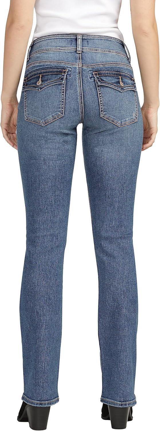image:imageSilver Jeans Co Womens Suki Mid Rise Curvy Fit Slim Bootcut JeansMed Wash Edb336