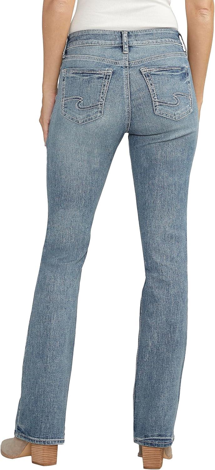 image:imageSilver Jeans Co Womens Suki Mid Rise Curvy Fit Slim Bootcut JeansMed Wash Edb371