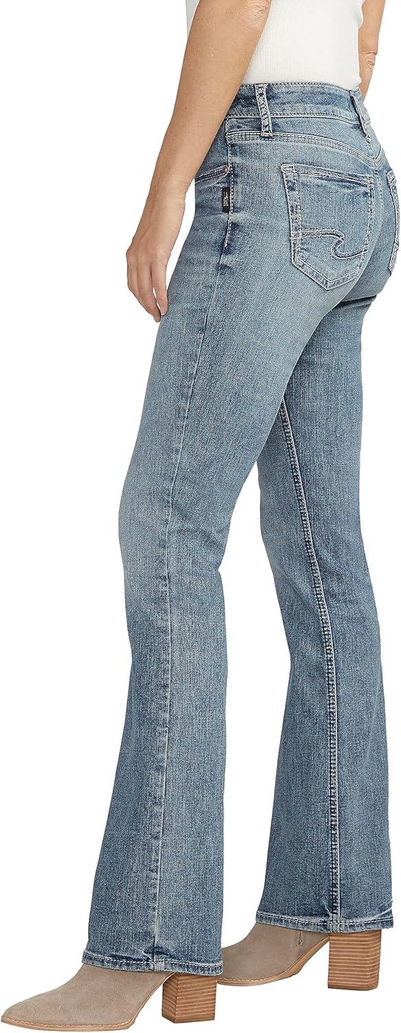 image:imageSilver Jeans Co Womens Suki Mid Rise Curvy Fit Slim Bootcut JeansMed Wash Edb371