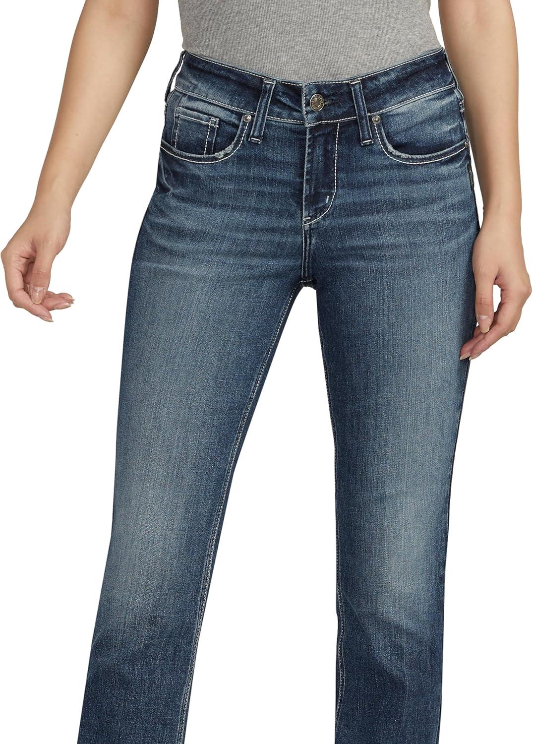 image:imageSilver Jeans Co Womens Suki Mid Rise Curvy Fit Slim Bootcut JeansMed Wash Ekc391