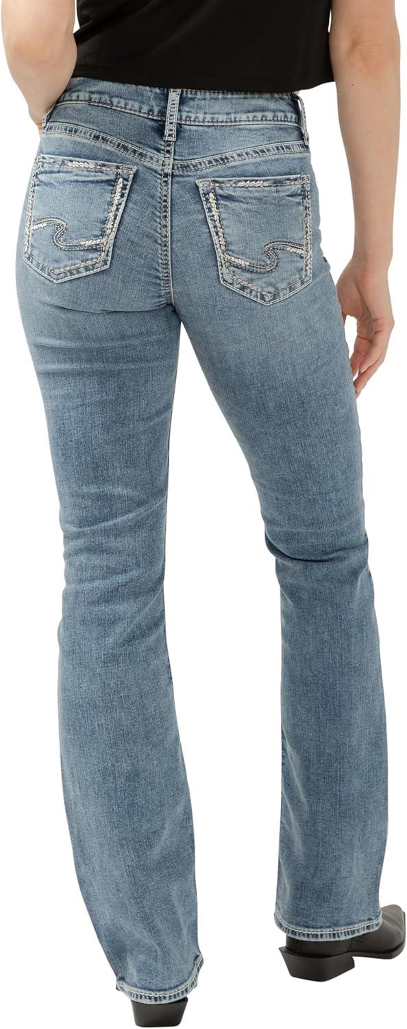 image:imageSilver Jeans Co Womens Suki Mid Rise Curvy Fit Slim Bootcut JeansMed Wash Sia336
