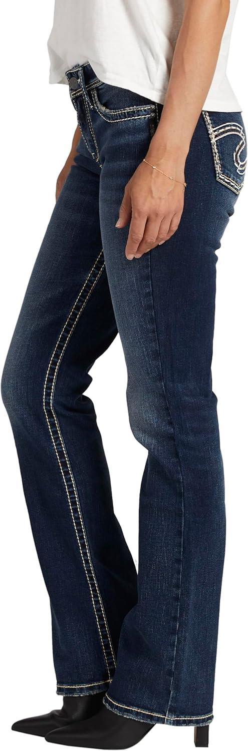 image:imageSilver Jeans Co Womens Suki Mid Rise Curvy Fit Slim Bootcut JeansMed Wash Sjb376
