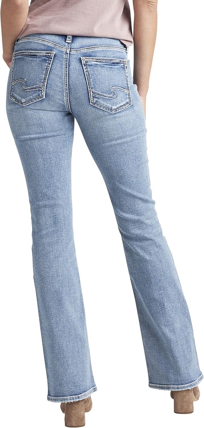 image:imageSilver Jeans Co Womens Suki Mid Rise Curvy Fit Slim Bootcut JeansMedium Light Indigo