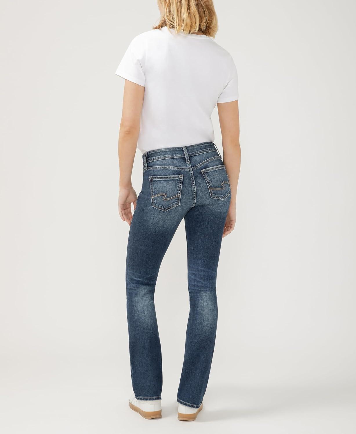 image:imageSilver Jeans Co Womens Suki Mid Rise Curvy Fit Slim Bootcut JeansVintage Dark Wash