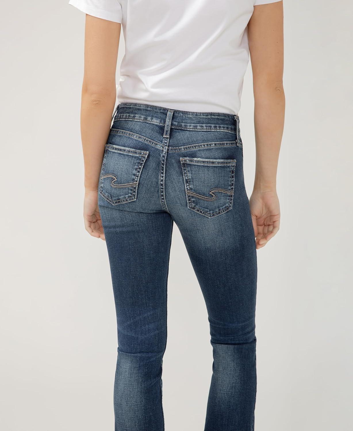 image:imageSilver Jeans Co Womens Suki Mid Rise Curvy Fit Slim Bootcut JeansVintage Dark Wash