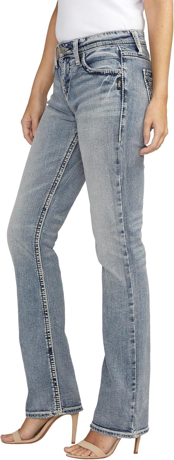 image:imageSilver Jeans Co Womens Suki Mid Rise Slim Bootcut JeansLight Wash Indigo