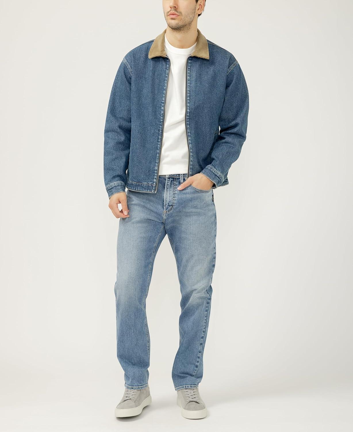 image:imageSilver Jeans Co mens Denim Work JacketDark Wash Agr360