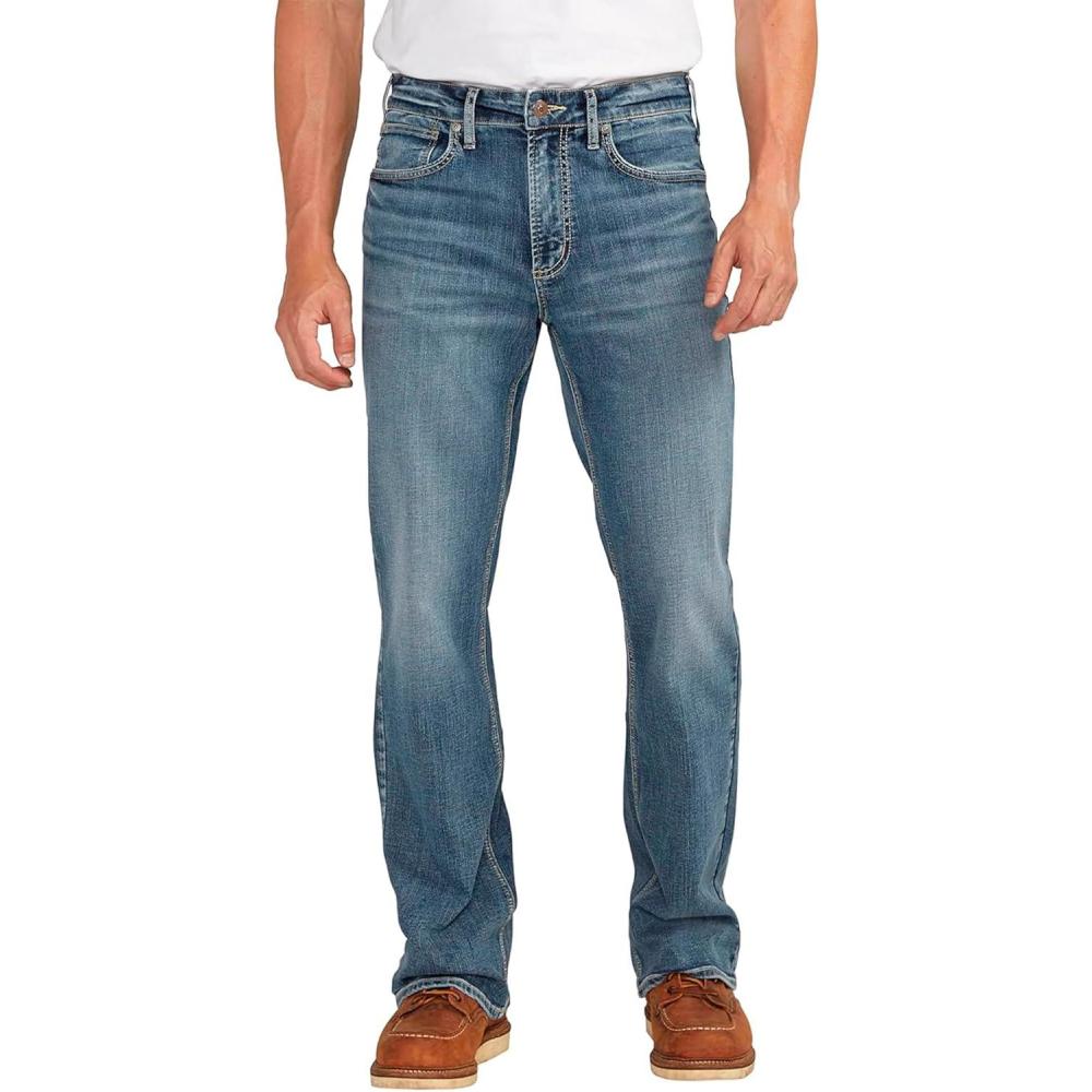 image:imageSilver Jeans Co Mens Craig Classic Fit Bootcut JeansDark Wash Sdk388