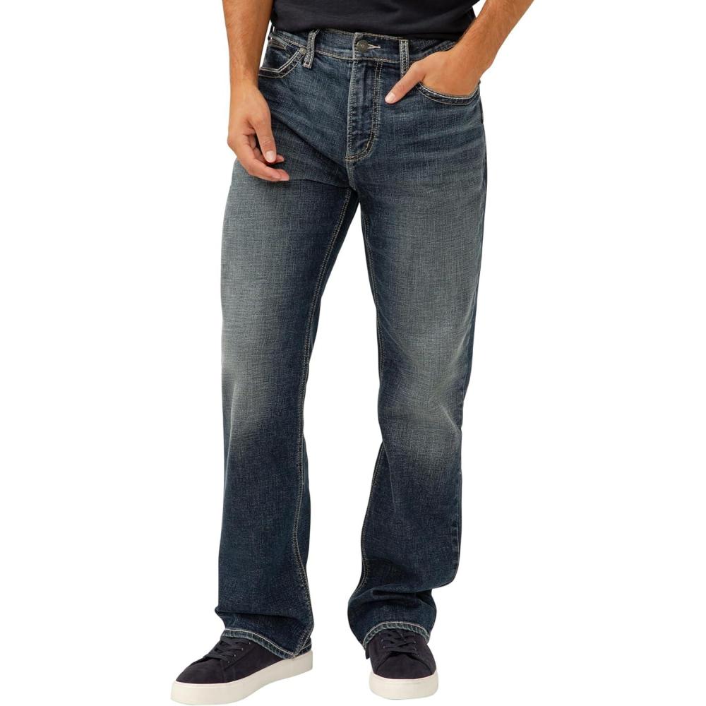 image:imageSilver Jeans Co Mens Craig Classic Fit Bootcut JeansLuxe Heritage Dark Indigo