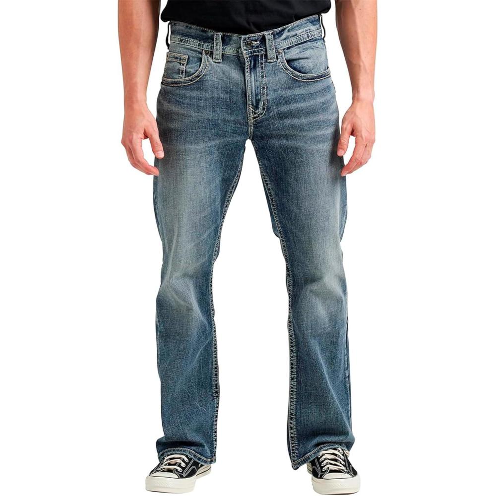 image:imageSilver Jeans Co Mens Craig Classic Fit Bootcut JeansMedium Indigo Lds260