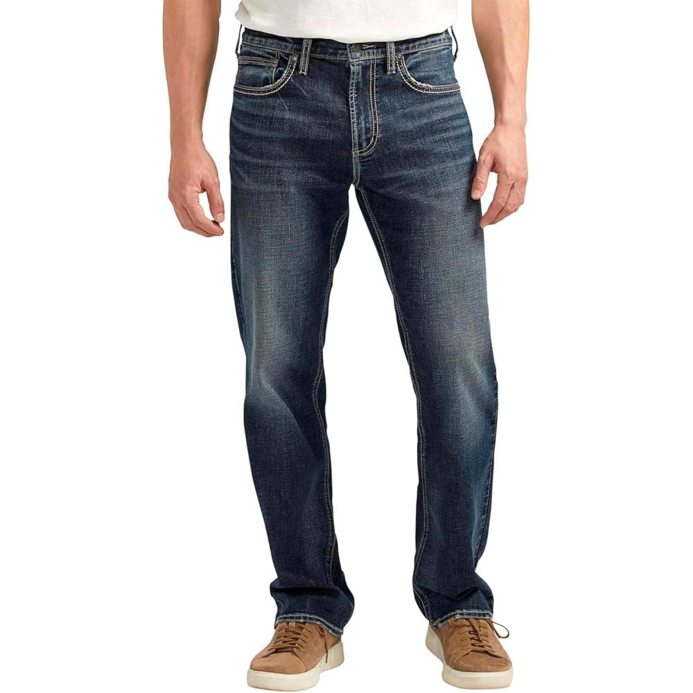 image:imageSilver Jeans Co Mens Grayson Classic Fit Straight Leg Jeans LegacyDark Wash Efs405