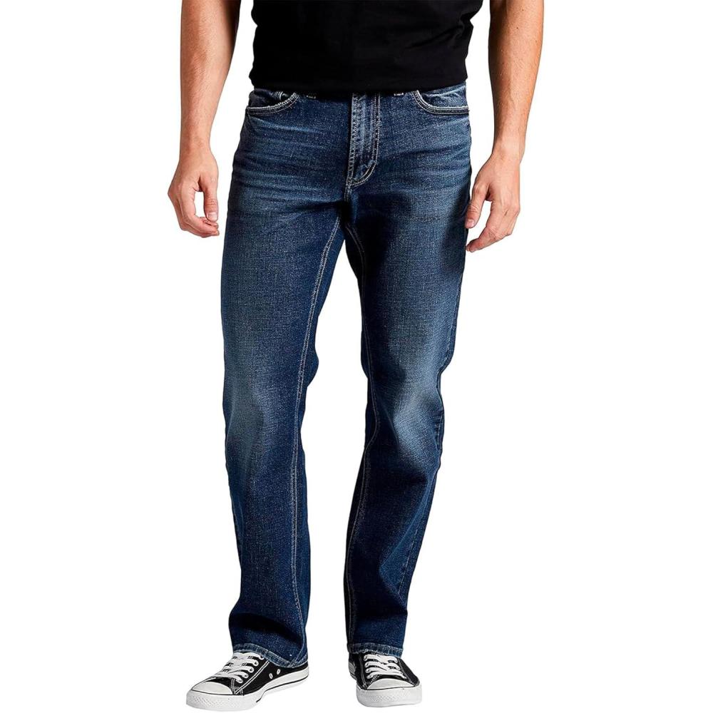 image:imageSilver Jeans Co Mens Grayson Classic Fit Straight Leg Jeans LegacyDark Wash Epv357