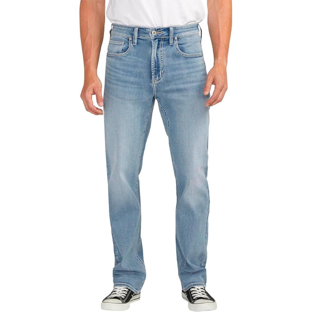 image:imageSilver Jeans Co Mens Grayson Classic Fit Straight Leg Jeans LegacyMed Wash Fcb210
