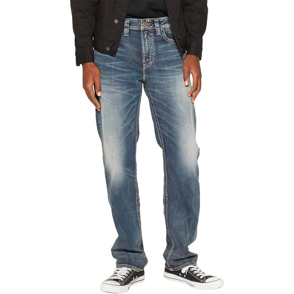 image:imageSilver Jeans Co Mens Grayson Classic Fit Straight Leg Jeans LegacyMedium Vintage Indigo