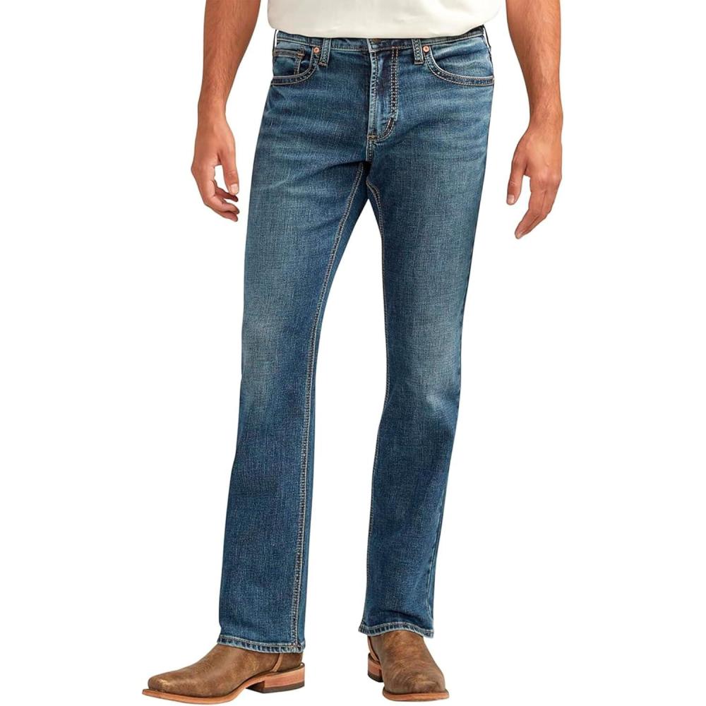 image:imageSilver Jeans Co Mens Jace Slim Fit Bootcut JeansDark Wash Efs393