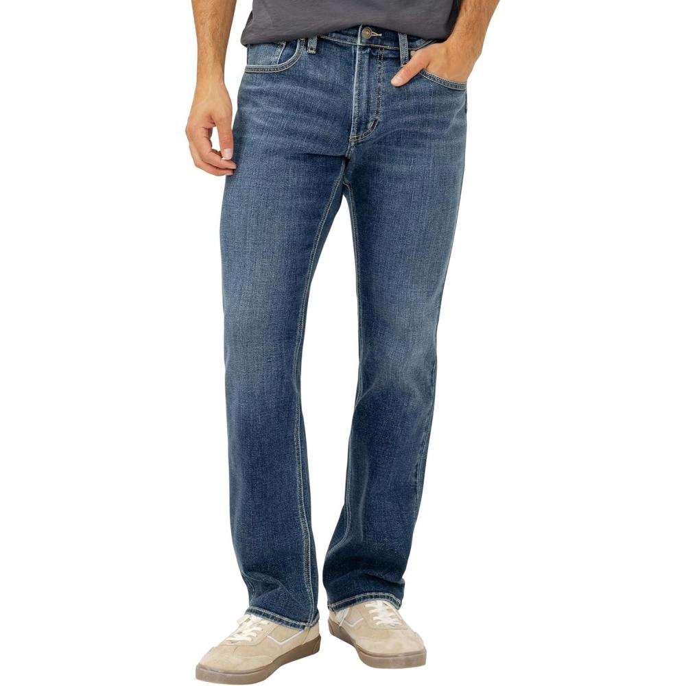 image:imageSilver Jeans Co Mens Jace Slim Fit Bootcut JeansDark Wash Vwt347