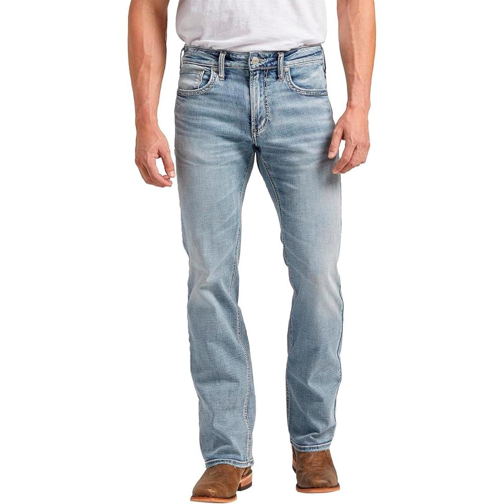 image:imageSilver Jeans Co Mens Jace Slim Fit Bootcut JeansMed Wash Sdk282