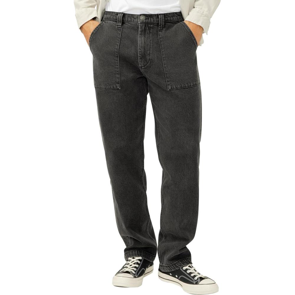 image:imageSilver Jeans Co Mens Relaxed Fit Straight Leg Utility JeansDark Wash Adb567