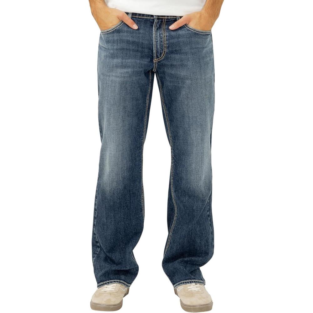 image:imageSilver Jeans Co Mens Zac Relaxed Fit Straight Leg JeansDark Wash Lds374