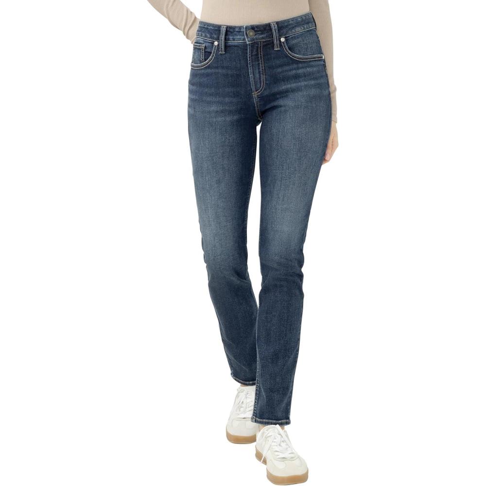 image:imageSilver Jeans Co Womens Avery High Rise Curvy Fit Straight Leg JeansLegacyMaisie