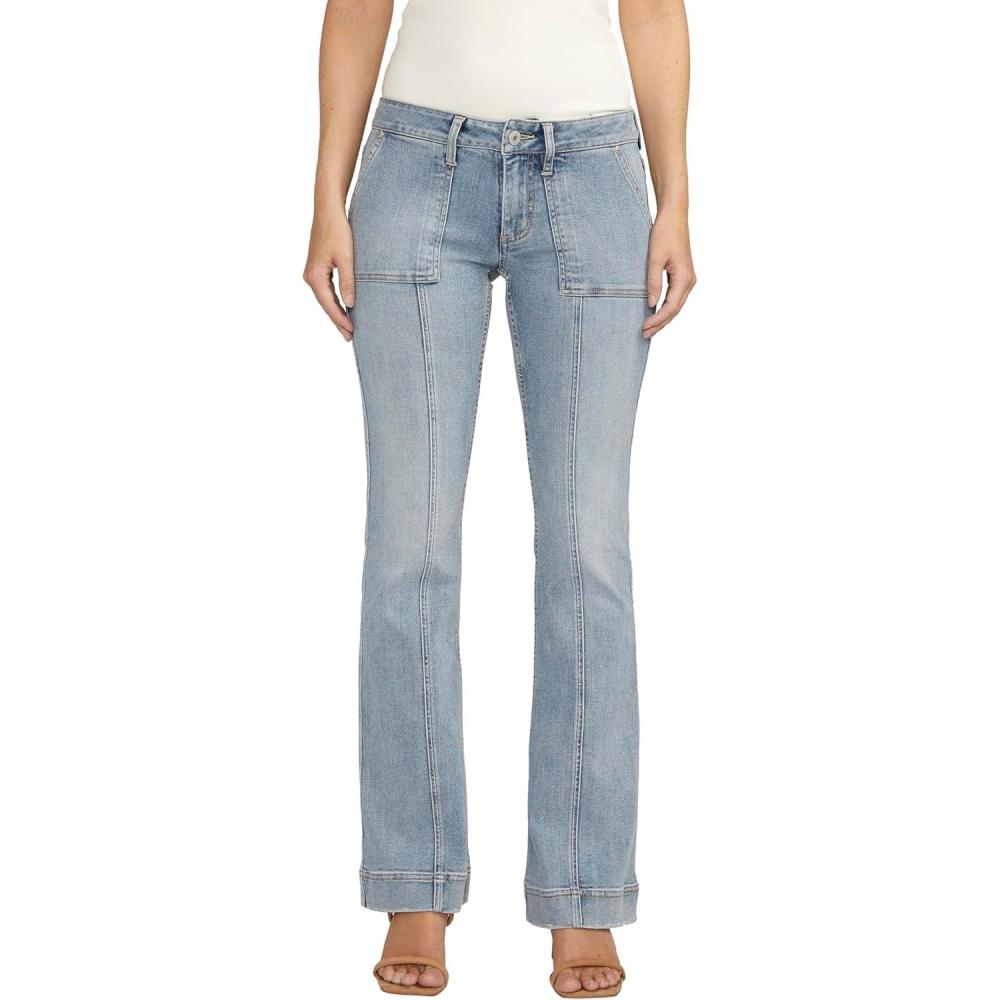 image:imageSilver Jeans Co Womens Britt Low Rise Curvy Fit Bootcut JeansMed Wash Scv214
