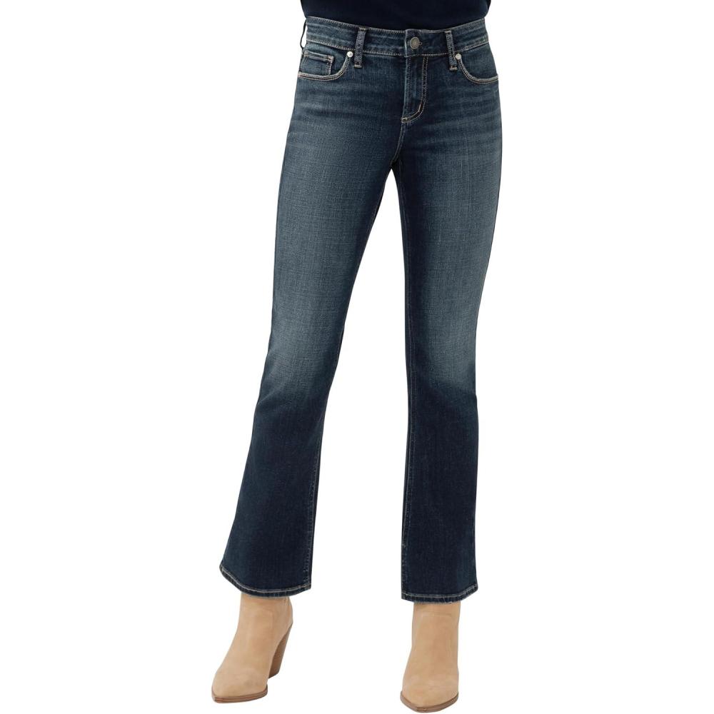 image:imageSilver Jeans Co Womens Elyse Mid Rise Straight Leg JeansHarlow