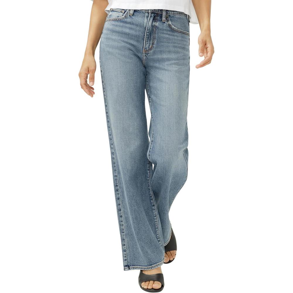 image:imageSilver Jeans Co Womens Highly Desirable High Rise Trouser Leg JeansLondon