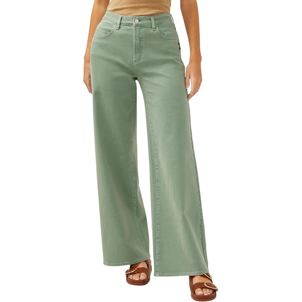image:imageSilver Jeans Co Womens Highly Desirable High Rise Wide Leg JeansSage Green