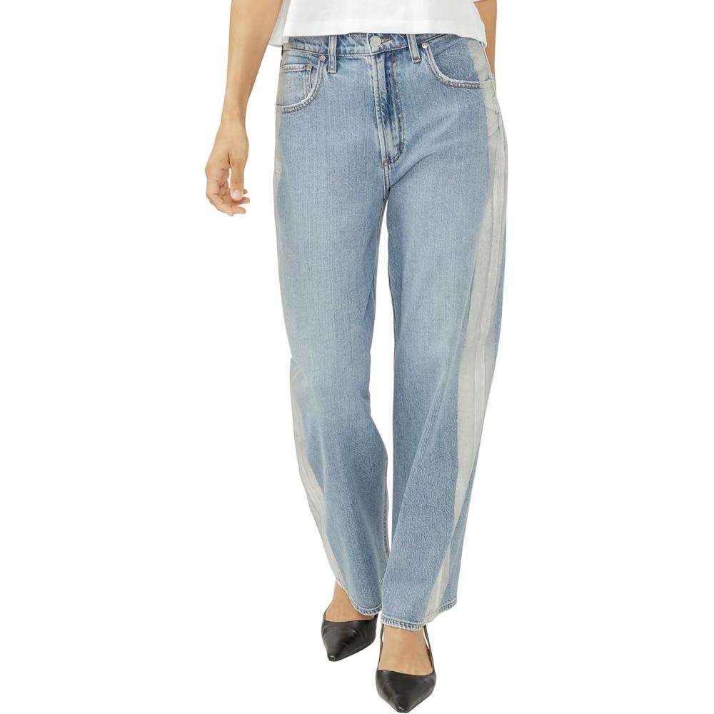 image:imageSilver Jeans Co Womens Silver Coated Be Easy High Rise Wide Leg JeansClapham