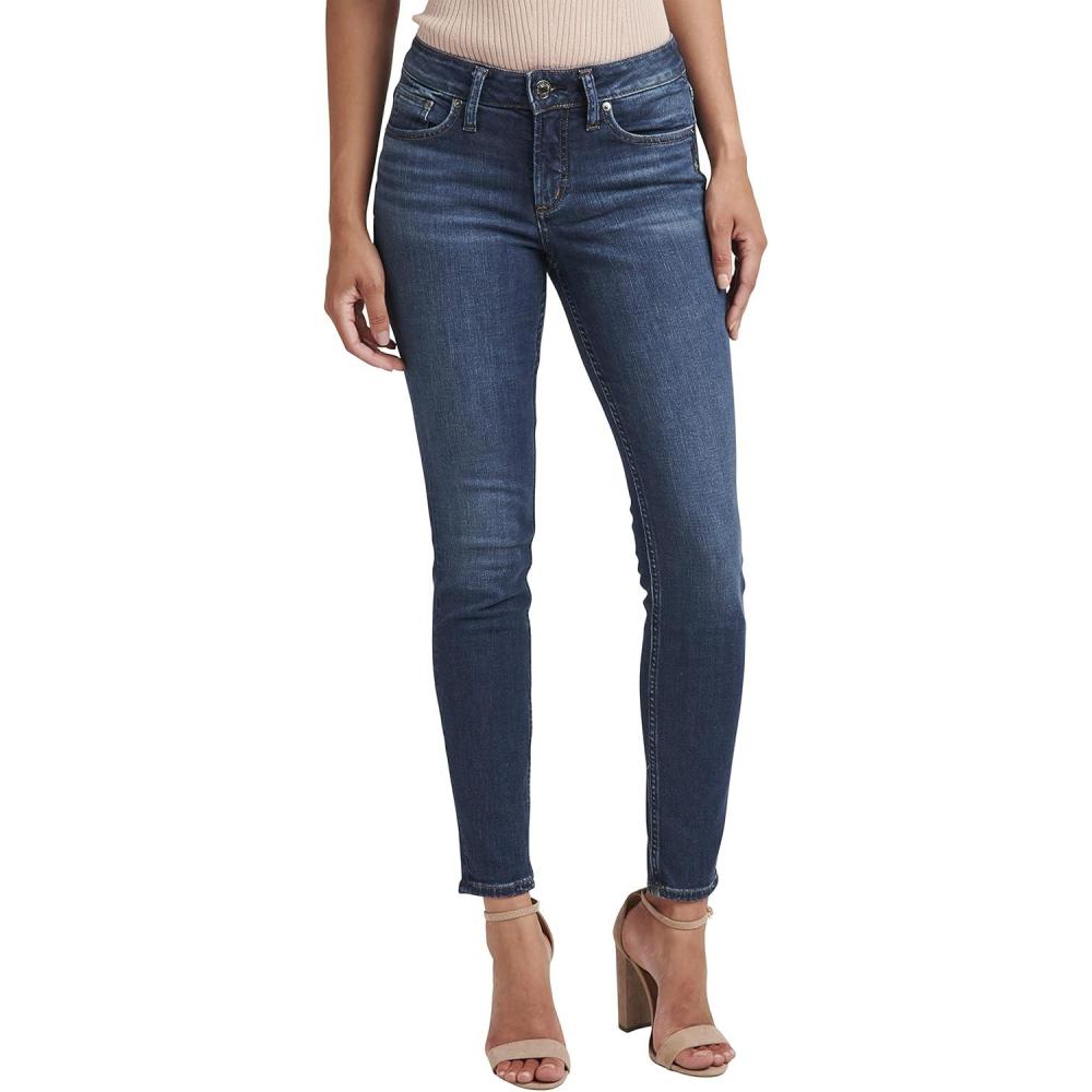 image:imageSilver Jeans Co Womens Suki Mid Rise Curvy Fit Skinny JeansDark Indigo Shade