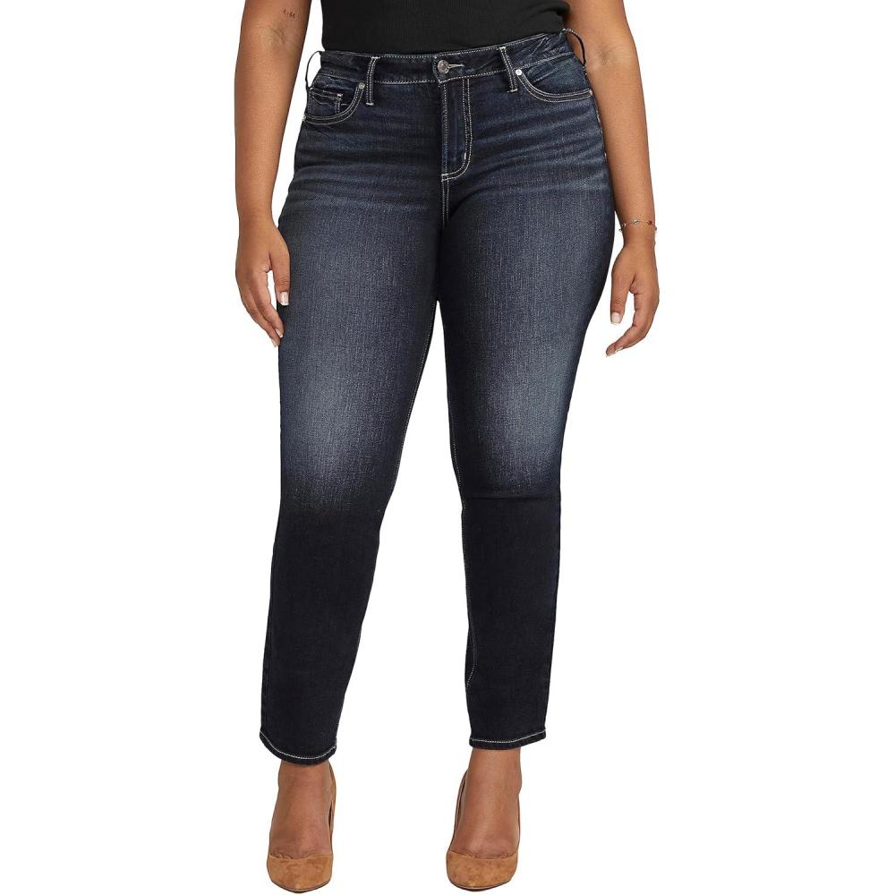 image:imageSilver Jeans Co Womens Suki Mid Rise Curvy Fit Skinny JeansDark Wash Edb482