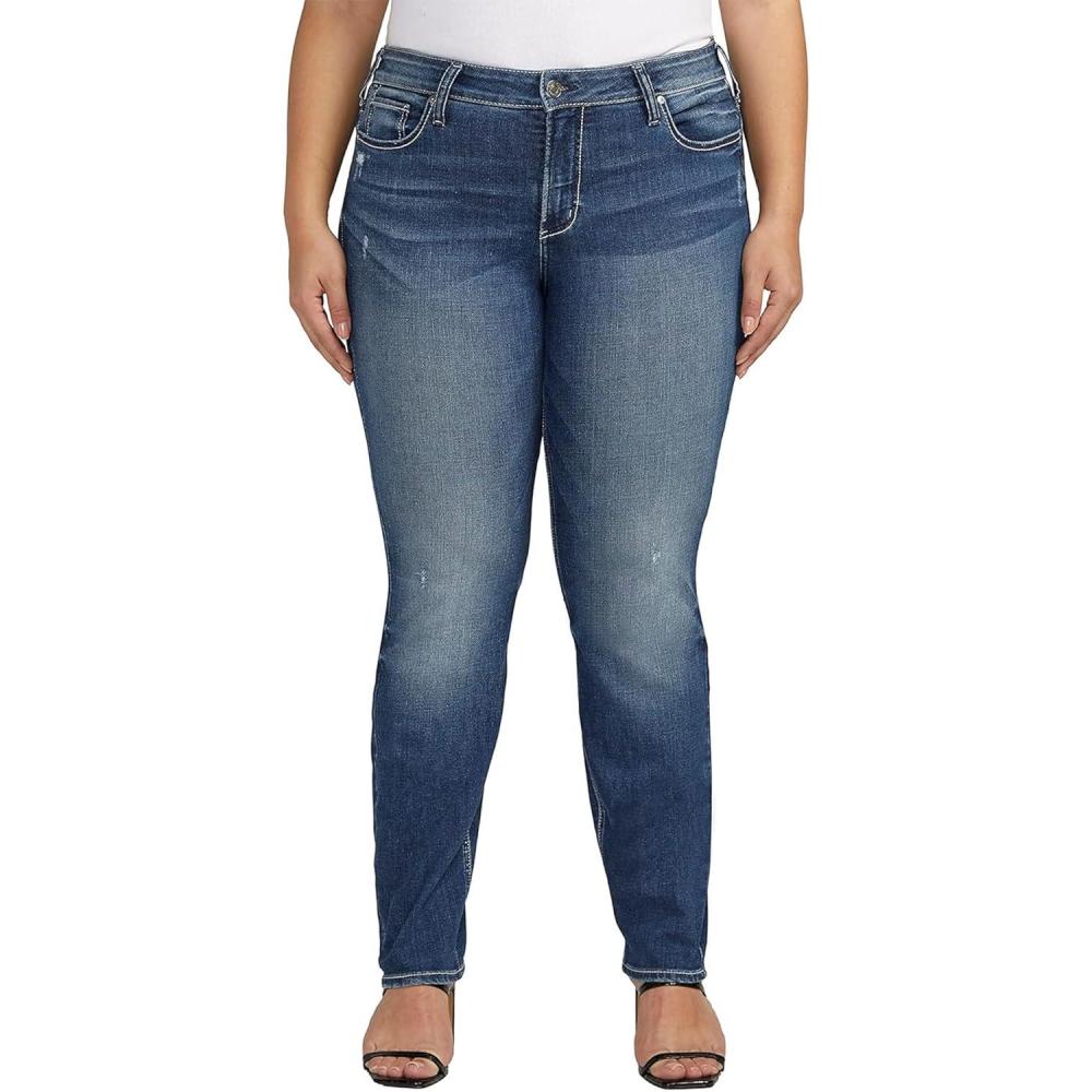 image:imageSilver Jeans Co Womens Suki Mid Rise Curvy Fit Skinny JeansMed Wash Eae358