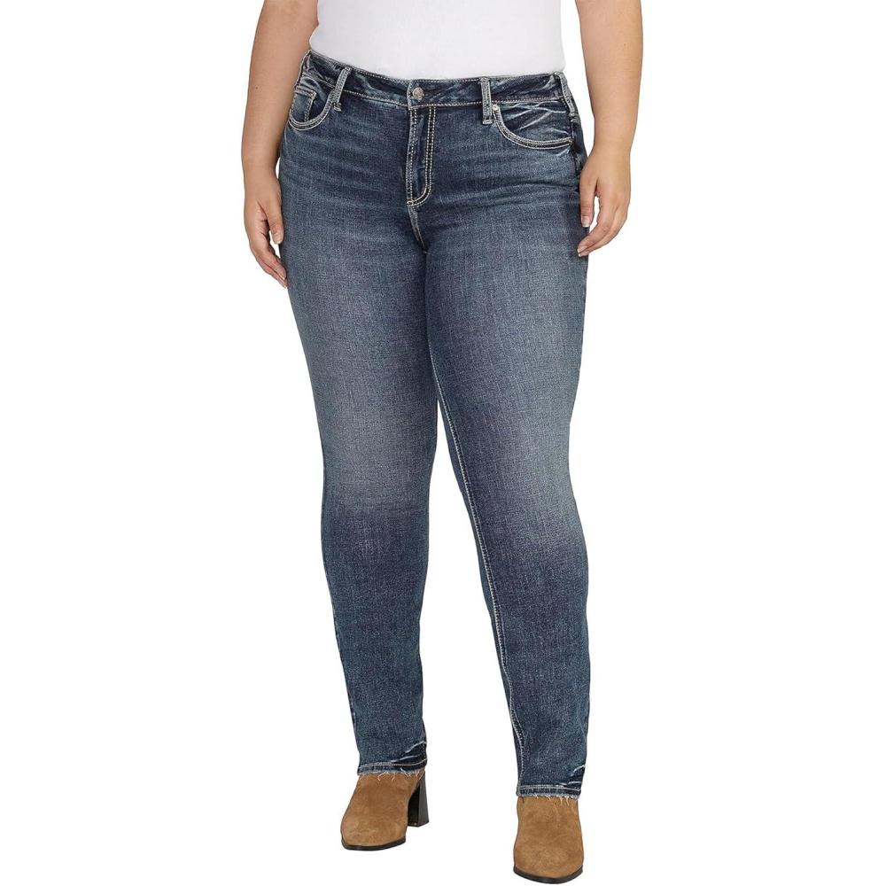 image:imageSilver Jeans Co Womens Suki Mid Rise Curvy Fit Skinny JeansMed Wash Ecf385