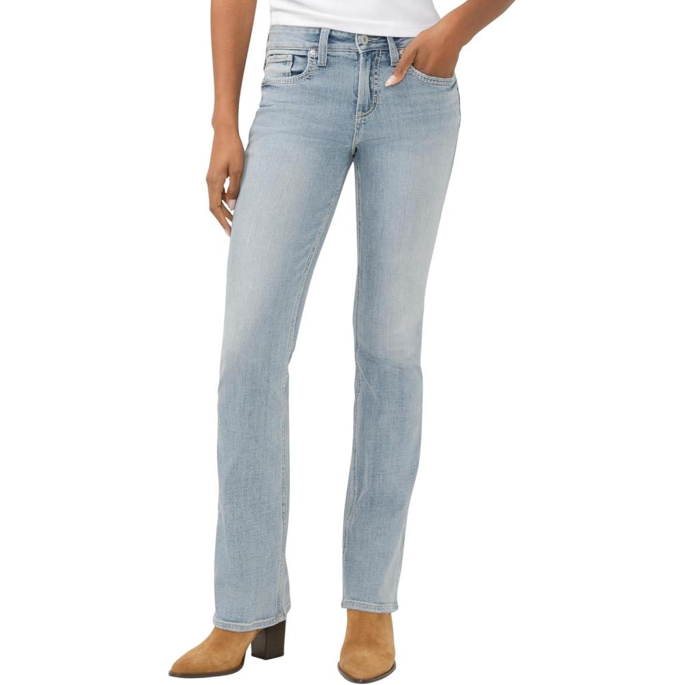 image:imageSilver Jeans Co Womens Suki Mid Rise Curvy Fit Slim Bootcut JeansBlue Grass