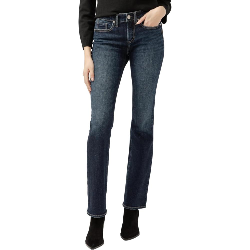 image:imageSilver Jeans Co Womens Suki Mid Rise Curvy Fit Slim Bootcut JeansDark Indigo