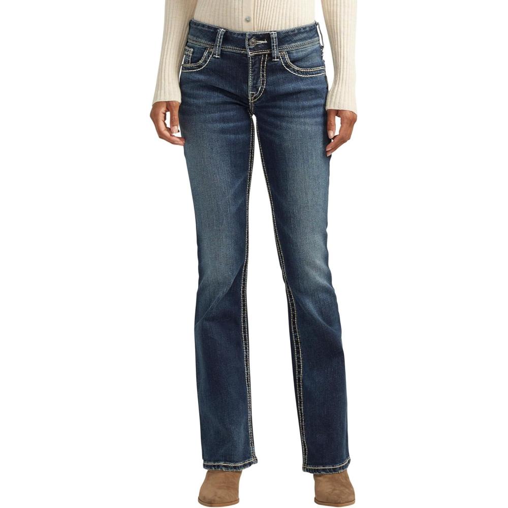 image:imageSilver Jeans Co Womens Suki Mid Rise Curvy Fit Slim Bootcut JeansIndigo