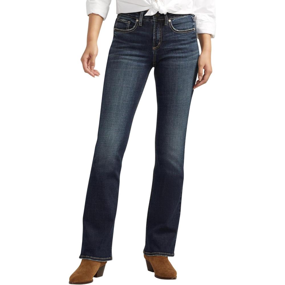 image:imageSilver Jeans Co Womens Suki Mid Rise Curvy Fit Slim Bootcut JeansLuxe Stretch Dark Indigo