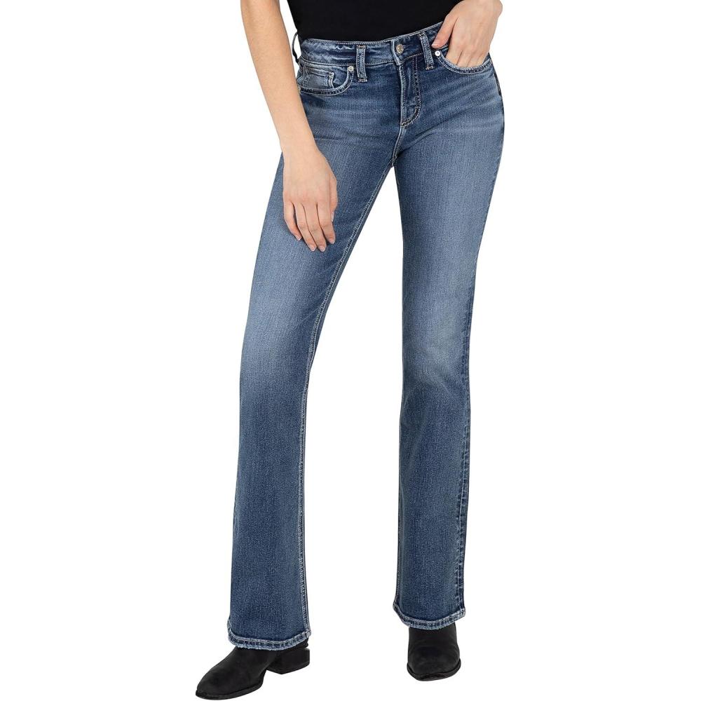 image:imageSilver Jeans Co Womens Suki Mid Rise Curvy Fit Slim Bootcut JeansMed Power Stretch