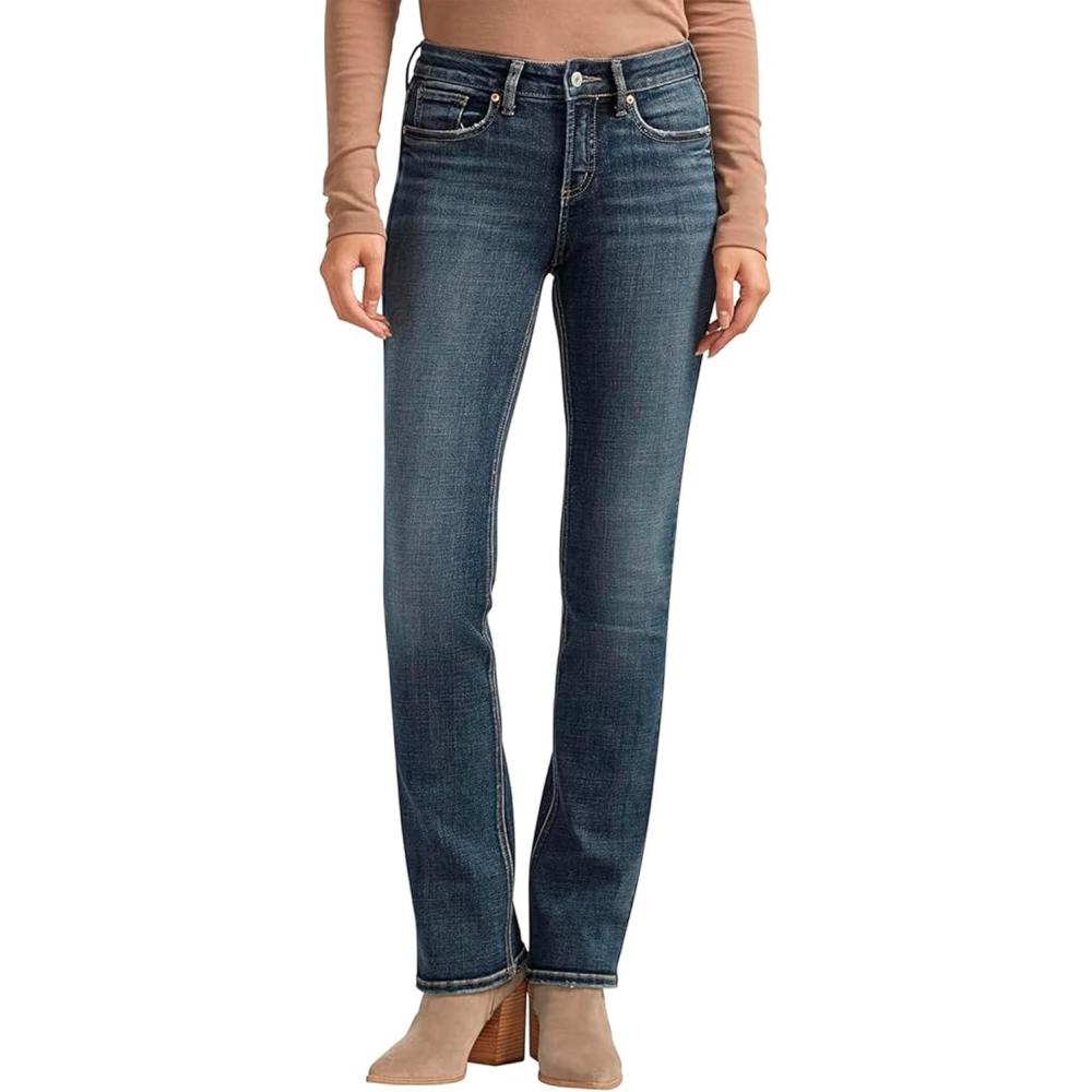 image:imageSilver Jeans Co Womens Suki Mid Rise Curvy Fit Slim Bootcut JeansMed Wash Ecf339