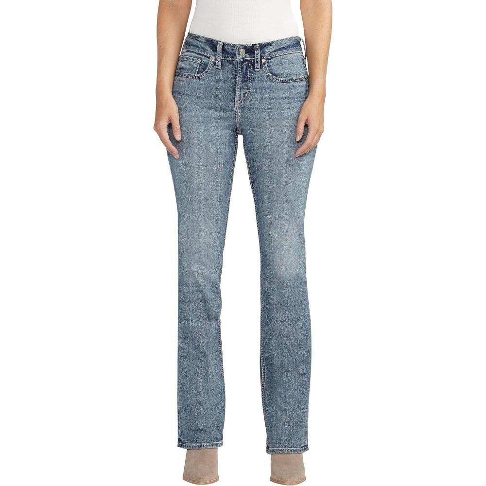 image:imageSilver Jeans Co Womens Suki Mid Rise Curvy Fit Slim Bootcut JeansMed Wash Edb371