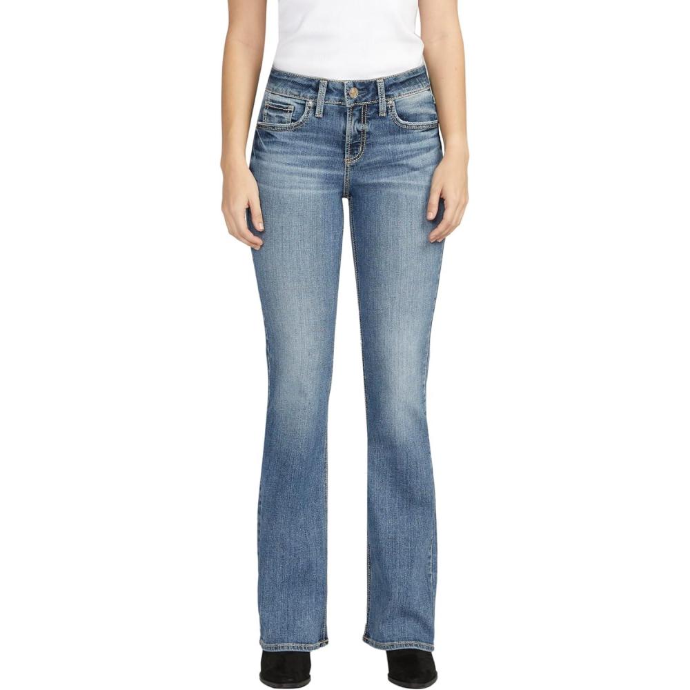 image:imageSilver Jeans Co Womens Suki Mid Rise Curvy Fit Slim Bootcut JeansMed Wash Ekc328