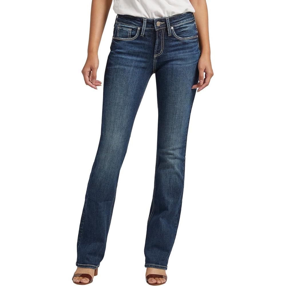 image:imageSilver Jeans Co Womens Suki Mid Rise Curvy Fit Slim Bootcut JeansMed Wash Ekc385