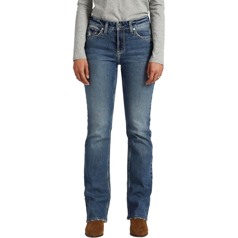 image:imageSilver Jeans Co Womens Suki Mid Rise Curvy Fit Slim Bootcut JeansMed Wash Eoe348