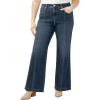 image:imageSilver Jeans Co Womens Plus Size Avery High Rise Trouser Leg Jeans Medium Wash 22W x 33L