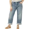 image:imageSilver Jeans Co Womens Plus Size Relaxed Mid Rise Straight Leg JeansWillow