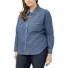 image:imageSilver Jeans Co Womens Plus Size Womens Western Denim ShirtCanary