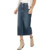 image:imageSilver Jeans Co Womens Side Slit Denim Midi SkirtSide Slit Dolly