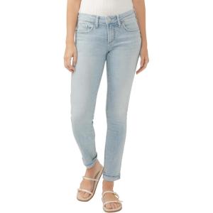 Silver Jeans Co. Girlfriend Mid Rise Skinny Jeans(Light Indigo Wash)