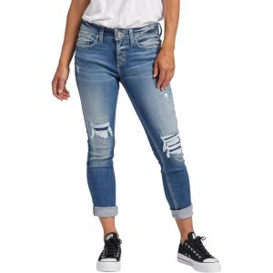 Silver Jeans Co. Girlfriend Mid Rise Skinny Jeans(Med Wash Caa239)