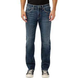 Silver Jeans Co. Mens Allan Slim Fit Straight Leg Jeans(Dark Blue)